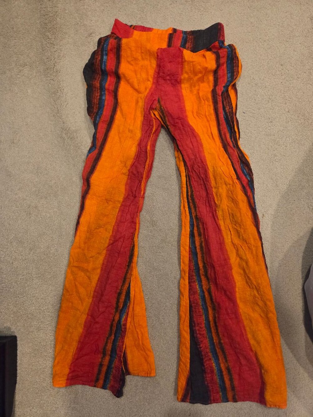 Cider Orange Striped Pants S